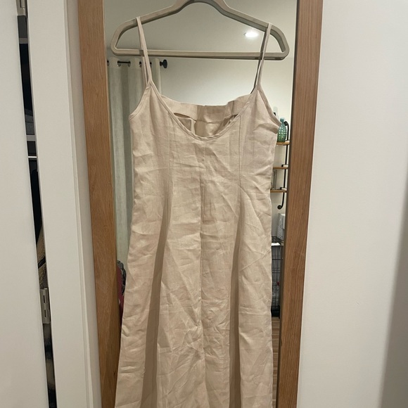 DOMINIQUE HEALY KASHMIRA MAXI LINEN DRESS IN VANILLA - new with tags - Picture 4 of 6
